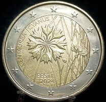 Észtország 2 euró, 2024 Búzavirág - az észt nemzeti jelkép B12A1
