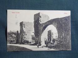 Képeslap,Pécs,Tettye romok látkép,részlet,Lechner Kornél kereskedő kiadás Pécs,1907-