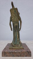 Csíkszentmihályi Róbert bronz kisplasztika – „Péter és Ákos” (1987)