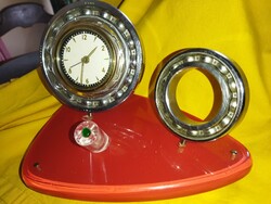 Retro asztali óra szett, csapágy reklám MGM RADAX