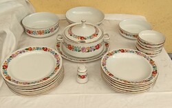 Kalocsa porcelán 6 személyes étkészlet (26db.)