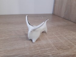 Hollóházi porcelán art deco ökröcske
