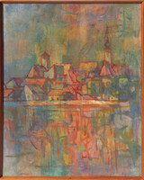 Göllner Miklós: Tükröződő házak, 1965 (Szentendre)