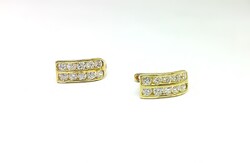 Köves arany gyerek fülbevaló (ZAL-Au128007)