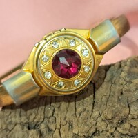 Aranyozott Cirkon, jelzett   karkötő  óra