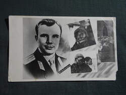 Képeslap,Szovjetunió,Orosz,Jurij Alekszejevics Gagarin űrhajós,1961-