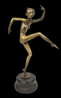 Bakonyi Sándor (1892-1937) - art deco táncosnő - gyönyörű bronz szobra