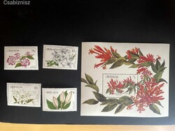 Grenda virágok postatiszta 1984