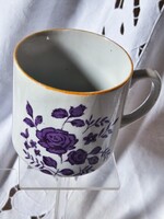 Zsolnay ritka, kékrózsás bögre