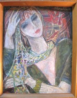 Kliené Róna Klára - Női arckép