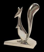Art deco, Hagenauer stílusú nikkelezett fém bájos mókus figura