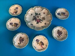 Régi Oscar Schlegelmilch porcelán 6 személyes mini süteményes készlet .
