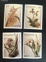 Guyana virágok postatiszta 1987