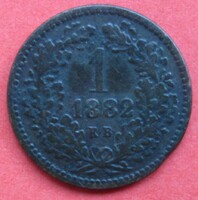 Magyar 1 krajcár 1882 KB
