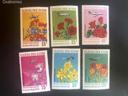 Gabon virágok postatiszta 1971