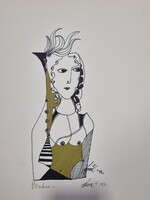 Szász Károly István eredeti, szignált tusrajzai (1978 )