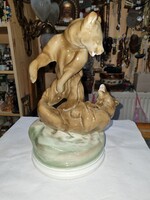 Régi Zsolnay porcelán medve