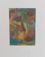 Csepeli Németh Miklós  festménye 15x21 cm + karton