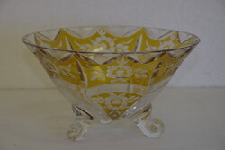 Karl Moser Karlsbad bohém kristályüveg tál A287