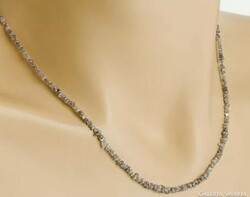 • Genuine Diamond Splitter Necklace and Bracelet Set in Sterling Silver /925/ with Clasp - New