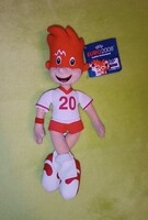 Új címkés vintage UEFA 2008 Európa bajnokság (Ausztria -Svájc) kabala plüss figura