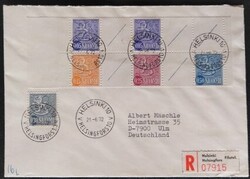 FfH5 / Finnország 1972 Füzetbélyeg FDC-n futott ajánlott levél + kieg. bélyeg