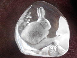 Antik nyuszis    levélnehezék-szignált  szép kímélt darab