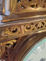 ANTIK ARANYOZOTT ÖNTÖTTVAS KANDALLÓÓRA 1880