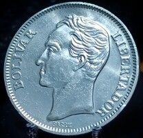 Venezuela 2 Bolivar, 1989 Vastag betűs szöveg C04D1