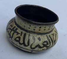 Kézzel készített  gyönyörű régi zománc arab váza