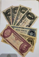 10 , 20 , 50 , 100 forintos bankjegy csomag