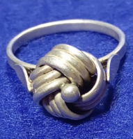 Retró Csehszlovák fémjeles ,900 finomságú,3,8 g ,53 méretű, ezüst gyűrű (1955-71 ig)