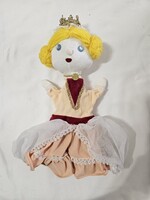 Retro királylány kézi báb