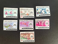Malajzia postatiszta virágok 1965 Maleka