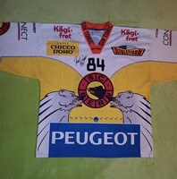 Aláírt kb új XL-es vintage Yvette Interhockey Daniel Briere SC Bern (2003/04) jégkorong mez