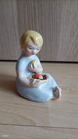 Ritka - Bodrogkeresztúri ülő kislány figura
