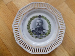 HINDENBUG ELSŐ VILÁGHÁBORÚS PATRIÓTA TÁNYÉR VASKERESZT !