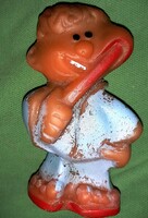 1960-s évek vége fogászati PLAKÁT reklám figura / gumi gyermek fogkefetartó 10cm RITKA !!!