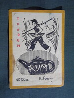 Rum címke,Magyar szeszipari vállalat,Tea Rum, 1920-