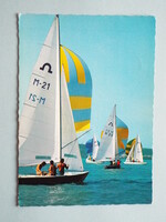 Képeslap (57) - Vitorlások a Balatonon 1980-as évek - (Foto: Dr. Szabó József)