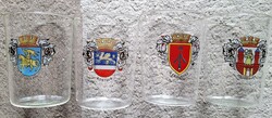 Jelzett eredeti Schott & Gen. Mainz Jena Glass üvegpohár 4 db