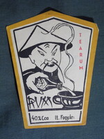 Rum címke,Magyar szeszipari vállalat,Tea Rum, 1920-