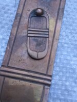 Antik bronz Art Noveau/Szecessziós bejárati ajtó címer ritkaság