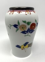 Meissen antik csodaszép porcelán váza jelzett .800 ezüst rátéttel kínaizáló mintával  RZ