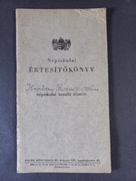 Régi népiskolai értesítő, Krizbai Róza,  Gyula, Gyulai M. Kir. Állami Polgári Leányiskola