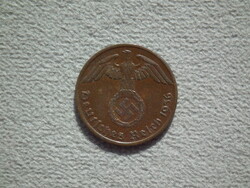 Németország, horogkeresztes birodalmi 1 Pfennig (Reichspfennig), 1936 A, RITKA