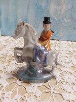 Foreign lovas porcelán figurális váza
