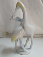 Schrammel Imre Hollóházi porcelán kanalas gém figura