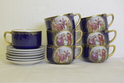 Csehszlovák Oepiag Royal porcelán teás-, kávéskészlet A310