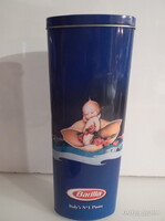 DOBOZ - ALKUKÉPES - KEWPIE BABA - FÉM - SPAGETTIS KÉT OLDALÁN  MÁS KÜLÖNBÖZŐ MINTÁS - RETRO -  DOBOZ